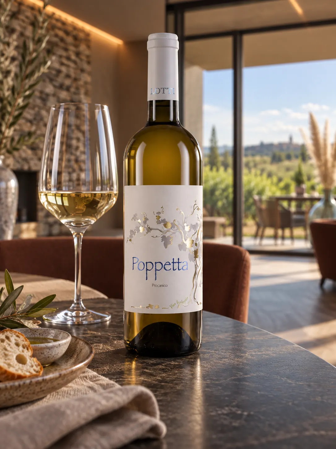 Poppetta Lotti in un ambiente elegante